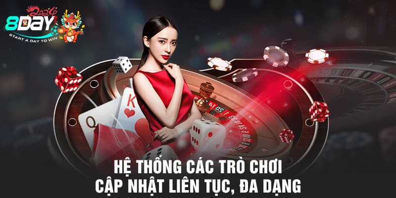 Hệ thống các trò chơi cập nhật liên tục, đa dạng