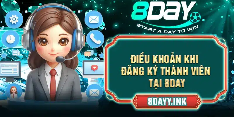 Điều khoản khi đăng ký thành viên tại 8DAY