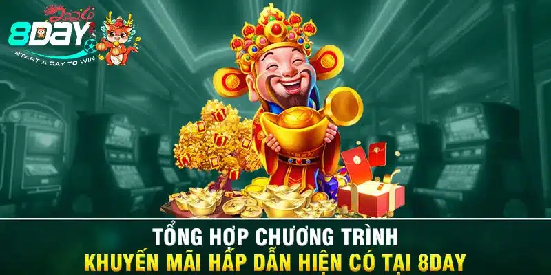 Tổng hợp chương trình khuyến mãi hấp dẫn hiện có tại 8DAY